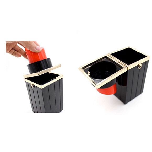 💄Acrylic Lipstick Evening Bag Pop Art - Picture 6 of 6